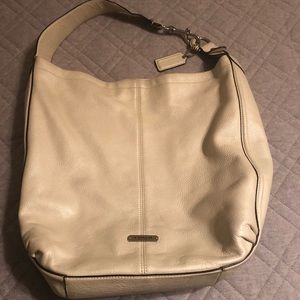 Coach off white slouch leather purse